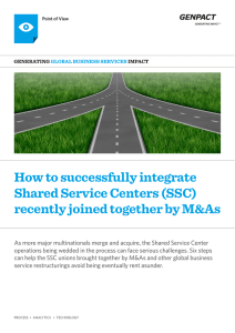 How to successfully integrate Shared Service Centers (SSC)