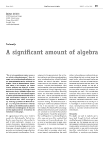 A significant amount of algebra