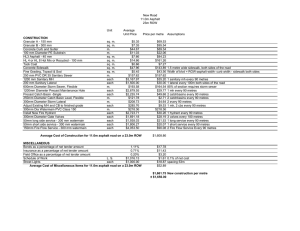 Costs per metre