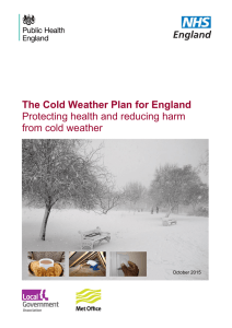 The Cold Weather Plan for England