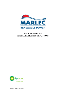 blocking diode installation instructions