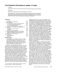 Low-frequency fluctuations in solids: 1/f noise