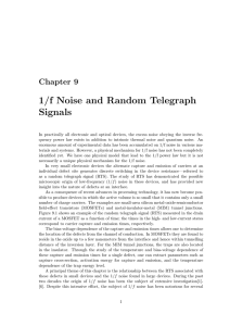 Chapter 9 1/f Noise and Random Telegraph Signals
