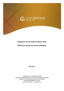 Markings on dangerous goods packagings