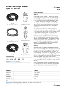 Victaulic® Vic-Flange® Adapters Styles 741 and 743