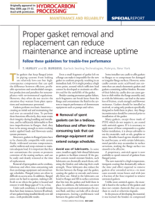 Proper gasket removal and replacement can reduce