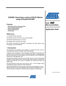 AVR498: Sensorless control of BLDC Motors using ATtiny261/461/861