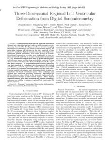 Three-dimensional regional left ventricular deformation from digital