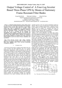 Output Voltage Control of A Four-Leg Inverter Based Three