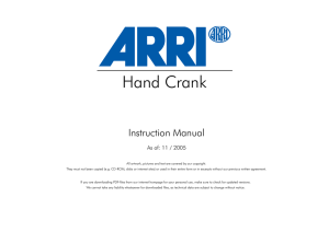 Hand Crank - ARRI Rental