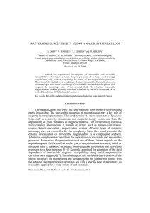 IRREVERSIBLE SUSCEPTIBILITY ALONG A MAJOR HYSTERESIS