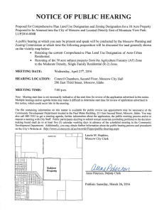 NOTICE OF PUBLIC HEARING mm 24U _Ui - Moscow