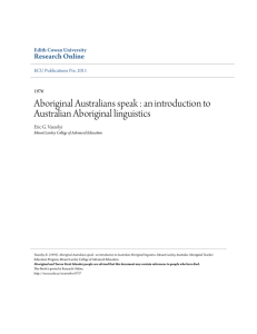 Aboriginal Australians speak : an introduction to