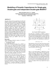 Modelling of Parasitic Capacitances for Single-gate, Double