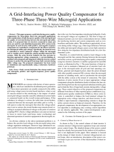 A Grid-Interfacing Power Quality Compensator for Three