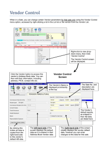 Vendor Control