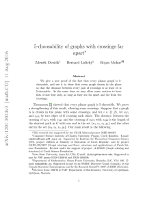 5-choosability of graphs with crossings far apart∗ arXiv