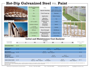 Hot-Dip Galvanized Steel vs. Paint