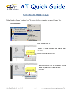 Adobe Reader "Read out loud" feature