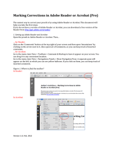 Marking Corrections in Adobe Reader or Acrobat (Pro)