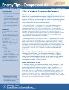 Effect of Intake Air on Compressor Performance