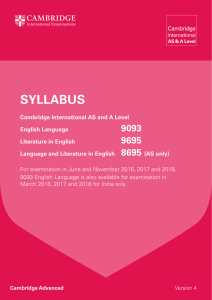 SyllAbuS - Cambridge International Examinations
