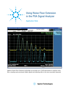 Using Noise Floor Extension in the PXA Signal Analyzer