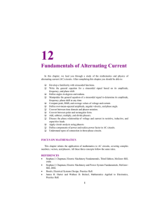 Fundamentals of Alternating Current