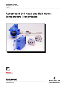 Rosemount 644 Head and Rail Mount Temperature Transmitters