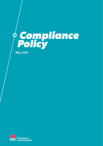 Compliance Policy May 2016 - Department of Planning and
