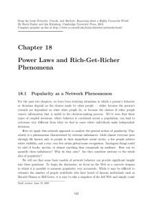 Chapter 18 Power Laws and Rich-Get