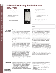 Universal Multi-way Paddle Dimmer (HDA-703)