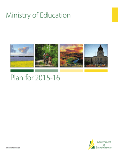 Plan for 2015-16 Ministry of Education