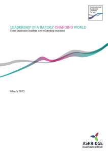 leadership in a rapidly changing world