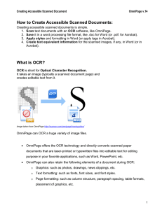 How to Create Accessible Scanned Documents: What is OCR?