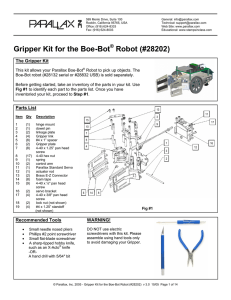 Gripper Kit for the Boe-Bot Robot (#28202)