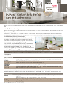 DuPont™ Corian® Solid Surface Care and Maintenance
