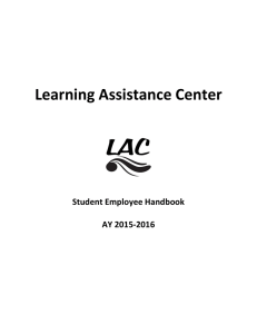 Learning Assistance Center - California State University, Long Beach