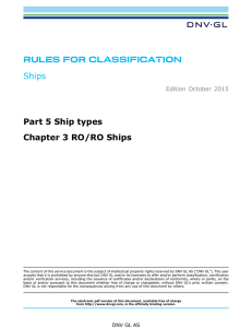 RO ships - Rules and standards