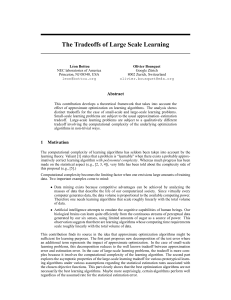 The Tradeoffs of Large Scale Learning