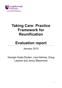 Taking Care: a practice framework for reunification