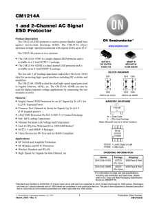 and 2-Channel AC Signal ESD Protector