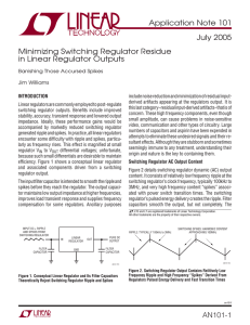 Minimizing Switching Regulator Residue in Linear Regulator Outputs