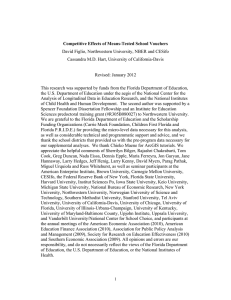 Competitive Effects of Means-Tested School Vouchers David Figlio