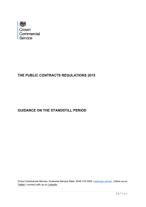 the public contracts regulations 2015 guidance on the standstill period