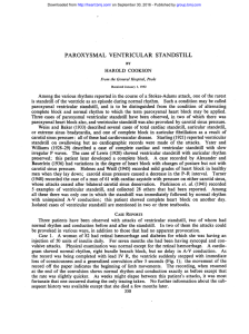 paroxysmal ventricular standstill