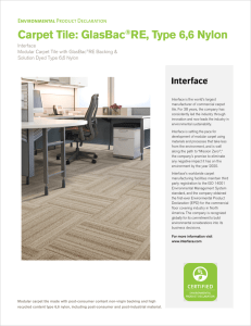 Carpet Tile: GlasBac®RE, Type 6,6 Nylon