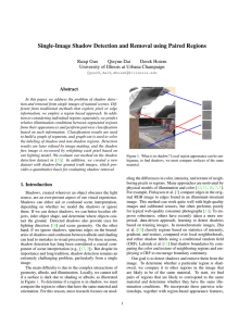 Single-Image Shadow Detection and Removal using