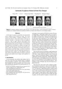 Automatic Eyeglasses Removal from Face Images