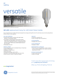 LED Replacement Lamps for 400 Watt HID Lamps | GE Lighting